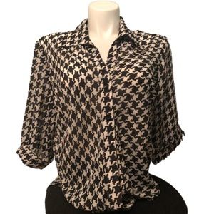 2/$35 Ashley Stewart Houndstooth Blouse